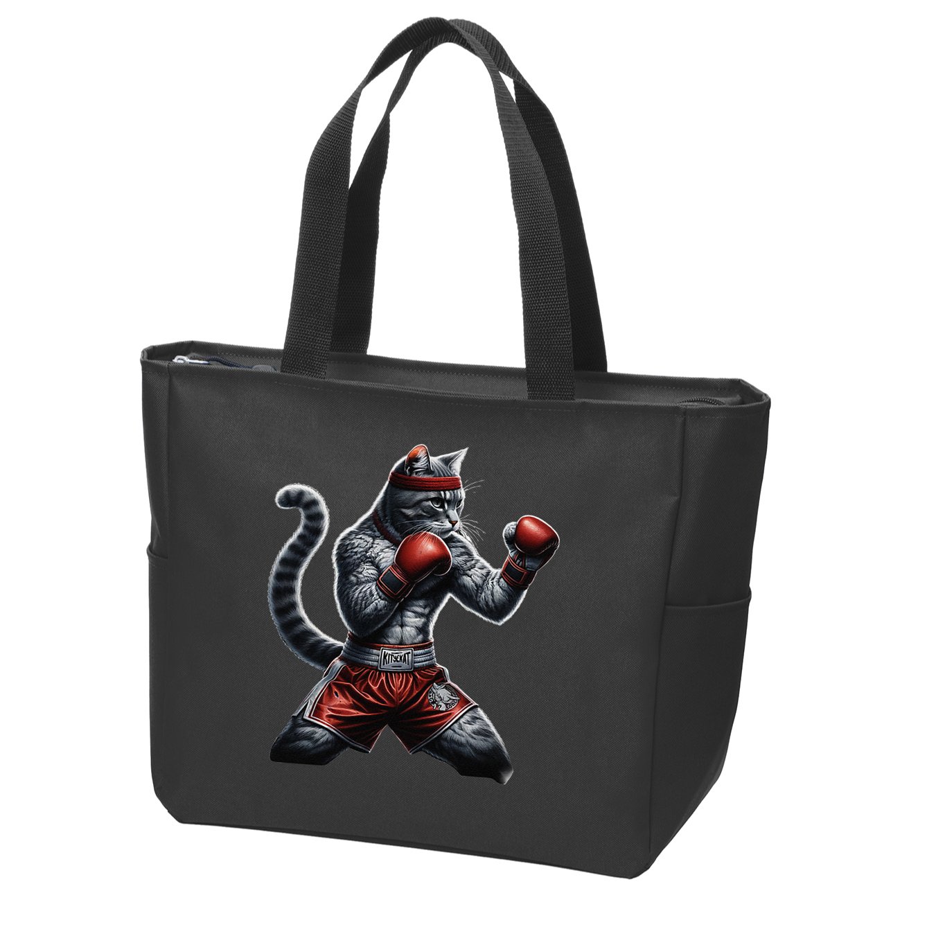 Boxing Cat When Your Cat Hits Harder Than You Do Zip Tote Bag