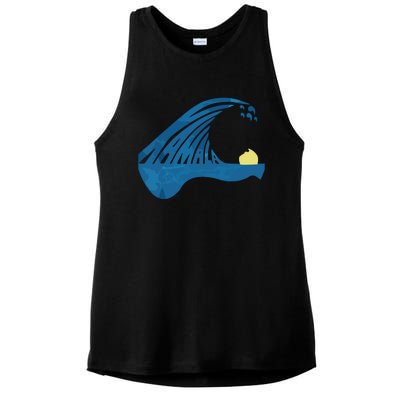 Blue Cats Wave For Kamala Funny Trump Blue Wave Of Cat Ladies PosiCharge Tri-Blend Wicking Tank