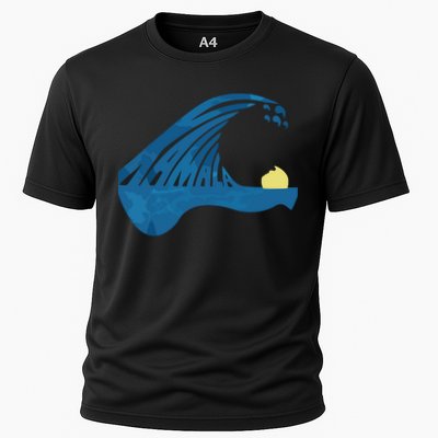 Blue Cats Wave For Kamala Funny Trump Blue Wave Of Cat Cooling Performance Crew T-Shirt