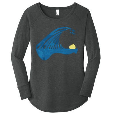 Blue Cats Wave For Kamala Funny Trump Blue Wave Of Cat Women's Perfect Tri Tunic Long Sleeve Shirt