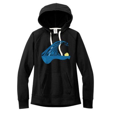 Blue Cats Wave For Kamala Funny Trump Blue Wave Of Cat Women's Fleece Hoodie