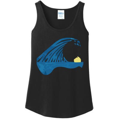 Blue Cats Wave For Kamala Funny Trump Blue Wave Of Cat Ladies Essential Tank