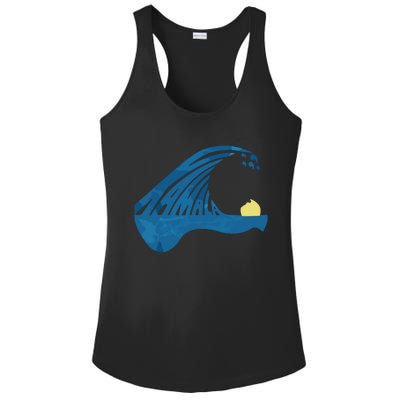 Blue Cats Wave For Kamala Funny Trump Blue Wave Of Cat Ladies PosiCharge Competitor Racerback Tank