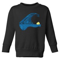 Blue Cats Wave For Kamala Funny Trump Blue Wave Of Cat Toddler Sweatshirt