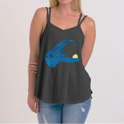 Blue Cats Wave For Kamala Funny Trump Blue Wave Of Cat Women's Strappy Tank