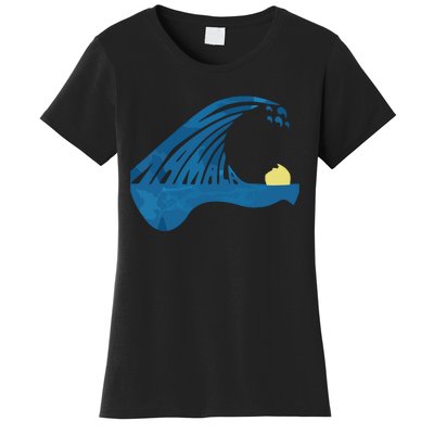 Blue Cats Wave For Kamala Funny Trump Blue Wave Of Cat Women's T-Shirt