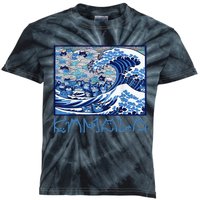 Blue Cats Wave For Kamala Funny 2024 Kids Tie-Dye T-Shirt