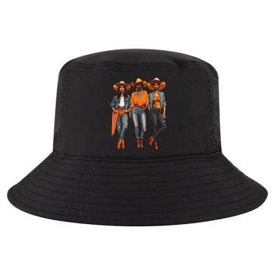 Black Cowgirl Western Rodeo Melanin Black History Texas Cool Comfort Performance Bucket Hat