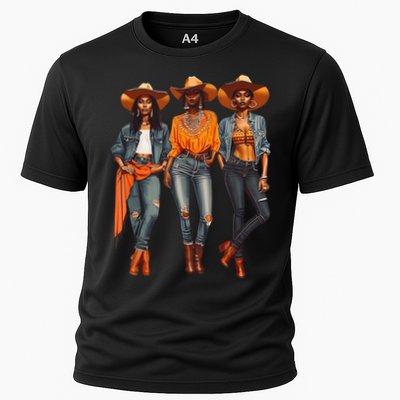 Black Cowgirl Western Rodeo Melanin Black History Texas Performance Shirt