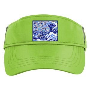 Blue Cats Wave For Kamala Funny Gift Adult Drive Performance Visor