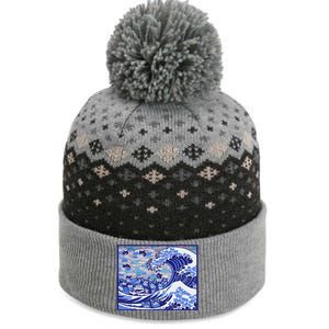 Blue Cats Wave For Kamala Funny Gift The Baniff Cuffed Pom Beanie