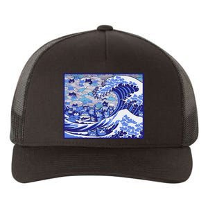 Blue Cats Wave For Kamala Funny Gift Yupoong Adult 5-Panel Trucker Hat