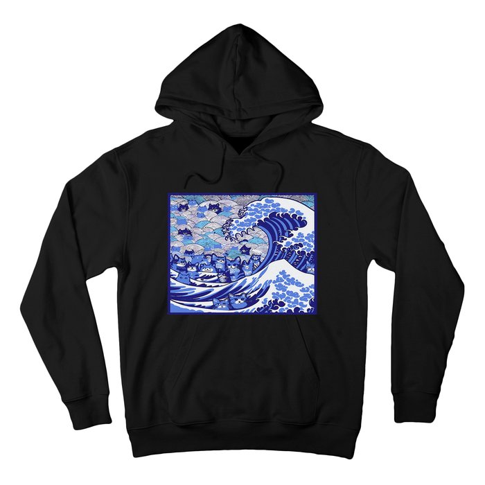 Blue Cats Wave For Kamala Funny Gift Hoodie