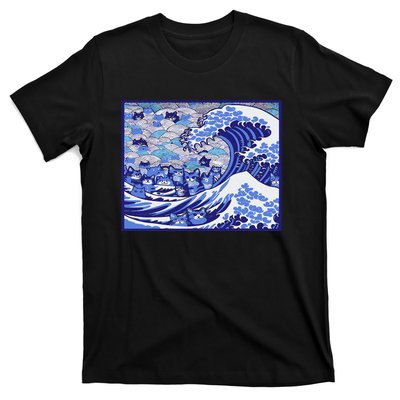 Blue Cats Wave For Kamala Funny Gift T-Shirt