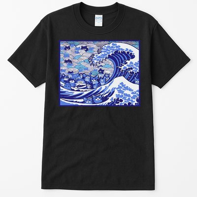 Blue Cats Wave For Kamala Funny Gift Tall T-Shirt