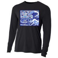 Blue Cats Wave For Kamala Funny Gift Cooling Performance Long Sleeve Crew