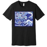 Blue Cats Wave For Kamala Funny Gift Premium T-Shirt