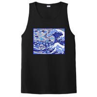 Blue Cats Wave For Kamala Funny Gift PosiCharge Competitor Tank