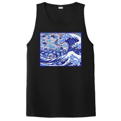 Blue Cats Wave For Kamala Funny Gift PosiCharge Competitor Tank