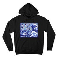 Blue Cats Wave For Kamala Funny Gift Tall Hoodie