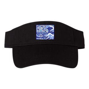 Blue Cats Wave For Kamala Funny Gift Valucap Bio-Washed Visor