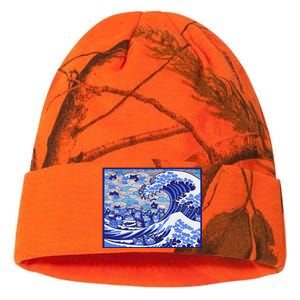 Blue Cats Wave For Kamala Funny Gift Kati Licensed 12" Camo Beanie