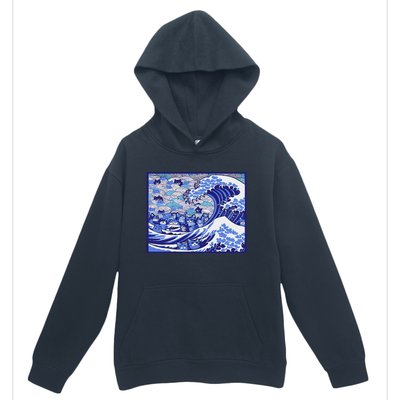 Blue Cats Wave For Kamala Funny Gift Urban Pullover Hoodie