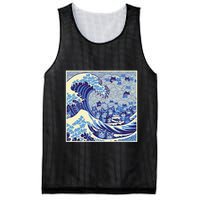 Blue Cats Wave For Kamala Funny Cat Lady Mesh Reversible Basketball Jersey Tank