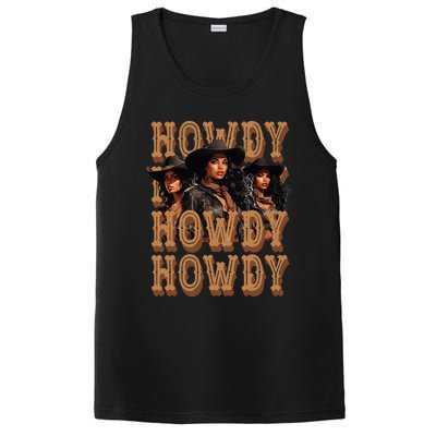 Black Cowgirls Western Rodeo Melanin Black History Howdy PosiCharge Competitor Tank