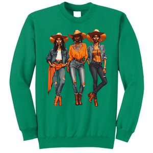 Black Cowgirl Western Rodeo Melanin Black History Texas Sweatshirt