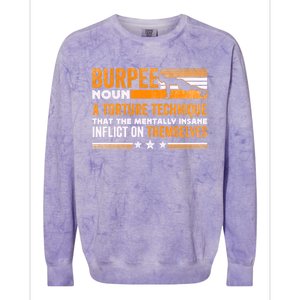 Burpee Calisthenics Workout Gift Colorblast Crewneck Sweatshirt