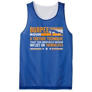 Burpee Calisthenics Workout Gift Mesh Reversible Basketball Jersey Tank