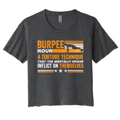 Burpee Calisthenics Workout Gift Women's Crop Top Tee