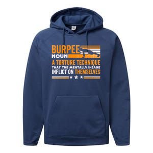 Burpee Calisthenics Workout Gift Performance Fleece Hoodie