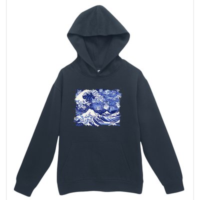 Blue Cats Wave For Kamala Funny Cat Lovers Kamala Harris Urban Pullover Hoodie