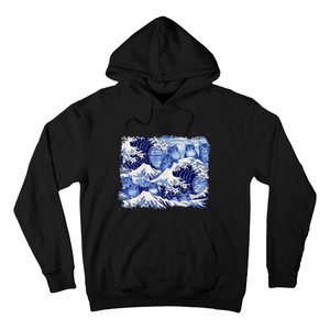 Blue Cats Wave For Kamala Funny Cat Owners Kamala Harris Hoodie