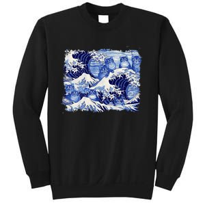 Blue Cats Wave For Kamala Funny Cat Owners Kamala Harris Sweatshirt