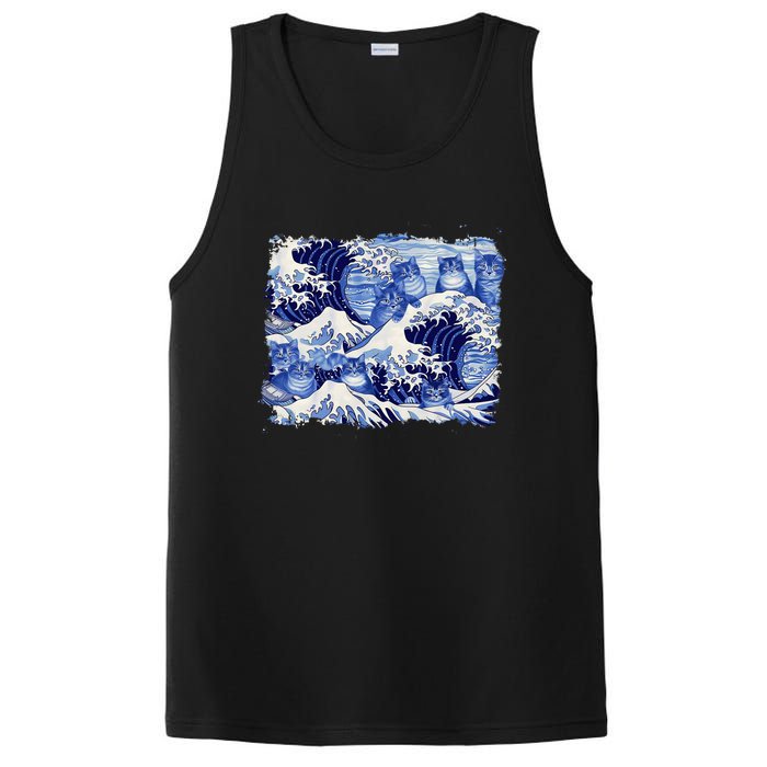 Blue Cats Wave For Kamala Funny Cat Owners Kamala Harris PosiCharge Competitor Tank