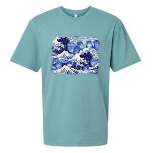 Blue Cats Wave For Kamala Funny Cat Owners Kamala Harris Sueded Cloud Jersey T-Shirt