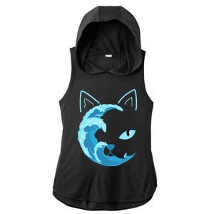 Blue Cats Wave For Kamala Funny Blue Wave Of Cat Ladies Ladies PosiCharge Tri-Blend Wicking Draft Hoodie Tank