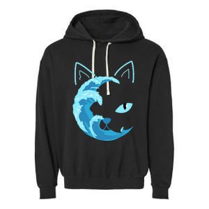 Blue Cats Wave For Kamala Funny Blue Wave Of Cat Ladies Garment-Dyed Fleece Hoodie