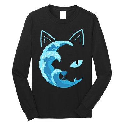 Blue Cats Wave For Kamala Funny Blue Wave Of Cat Ladies Long Sleeve Shirt