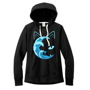 Blue Cats Wave For Kamala Funny Blue Wave Of Cat Ladies Women's Fleece Hoodie