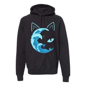 Blue Cats Wave For Kamala Funny Blue Wave Of Cat Ladies Premium Hoodie