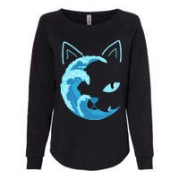 Blue Cats Wave For Kamala Funny Blue Wave Of Cat Ladies Womens California Wash Sweatshirt