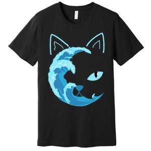 Blue Cats Wave For Kamala Funny Blue Wave Of Cat Ladies Premium T-Shirt