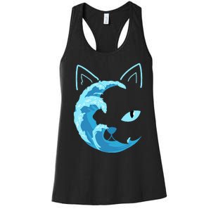 Blue Cats Wave For Kamala Funny Blue Wave Of Cat Ladies Women's Racerback Tank