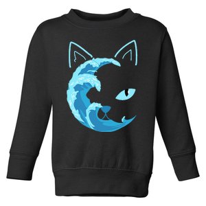 Blue Cats Wave For Kamala Funny Blue Wave Of Cat Ladies Toddler Sweatshirt