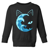 Blue Cats Wave For Kamala Funny Blue Wave Of Cat Ladies Toddler Sweatshirt