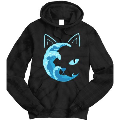 Blue Cats Wave For Kamala Funny Blue Wave Of Cat Ladies Tie Dye Hoodie